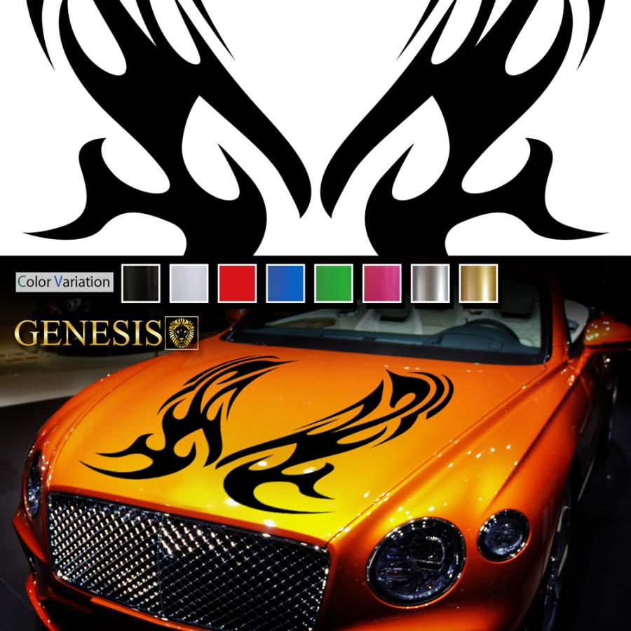 車 ステッカー かっこいい カスタム フロント ボンネット トライバル 車用 カスタム ライン バイナル ワイルドスピード系 デカール 14色から選べる 18 Front18 バイナルグラフィックのgenesis 通販 Yahoo ショッピング