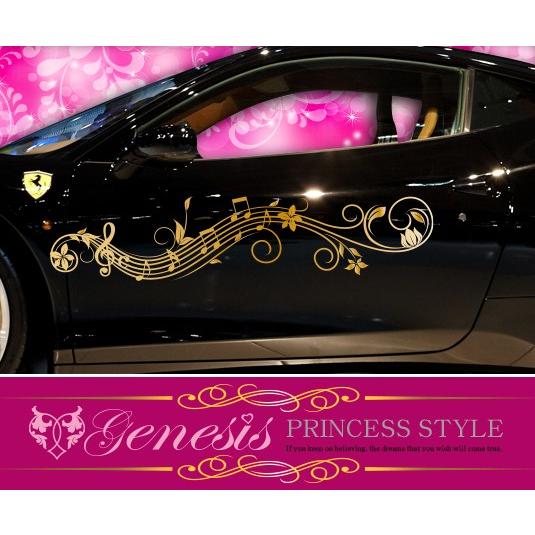 車 ステッカー かわいい きれい カスタム 音符 音楽 大きい カーステッカー 車用 バイナルグラフィック ワイルドスピード系 スポーツ 左右 14色から選べる 05 Himesute05 バイナルグラフィックのgenesis 通販 Yahoo ショッピング