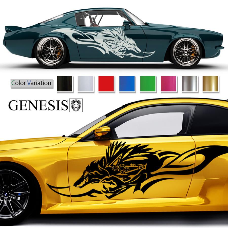 【アートシリーズ】[USDMカー】 和柄 サイド デカール 車 ステッカー バイナルグラフィック JDM