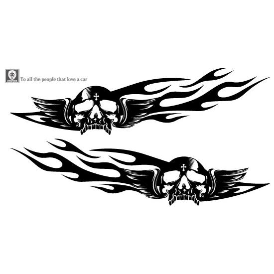 車 ステッカー かっこいい カスタム スカル ドクロ 炎 カーステッカー 車用 バイナルグラフィック ワイルドスピード系 スポーツ 左右 14色から選べる 151 Msp151 バイナルグラフィックのgenesis 通販 Yahoo ショッピング