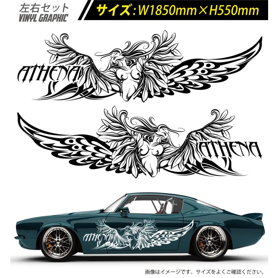 女神 サイド デカール 車 ステッカー バイナルグラフィック JDM USDM