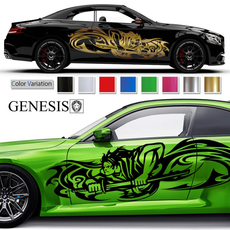 和柄 サイド デカール 車 ステッカー バイナルグラフィック JDM USDM