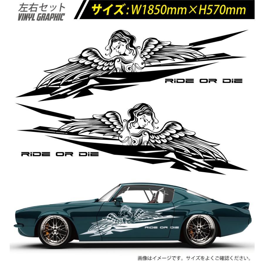 女神 サイド デカール 車 ステッカー バイナルグラフィック JDM USDM