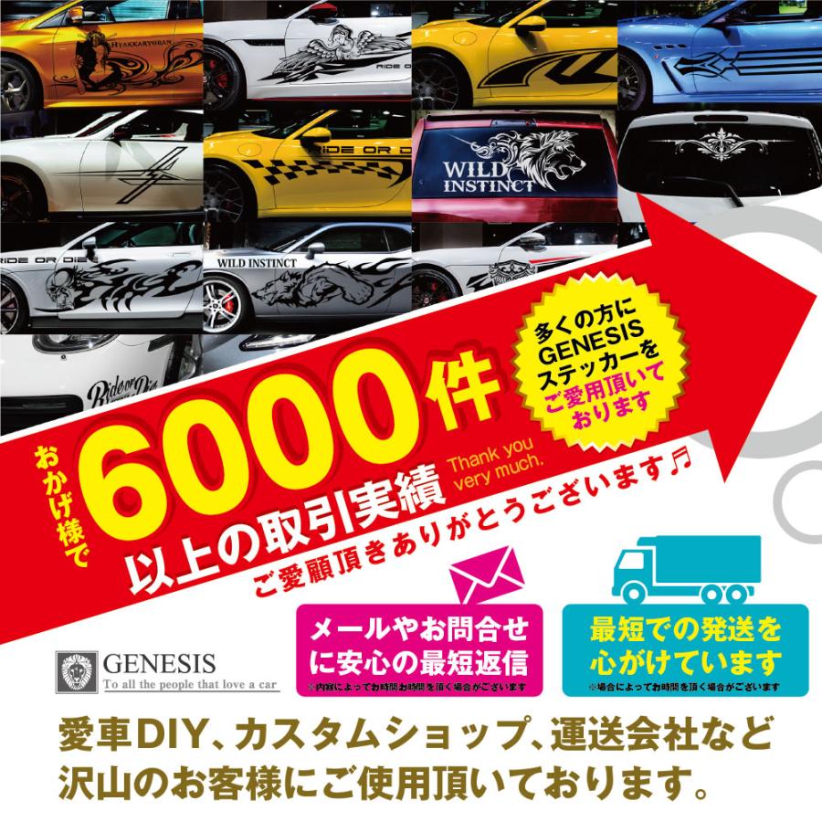 ドラゴン サイド デカール 車 ステッカー バイナルグラフィック JDM USDM ドリフト ワイルドスピード系 かっこいい カスタム 左右セット 全8色 102｜syarakugenesis｜10