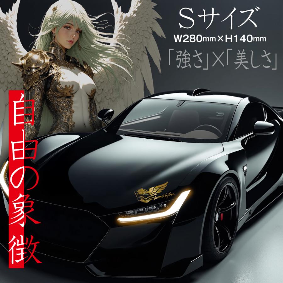 車 ステッカー 女神 かっこいい ワンポイント カッティングステッカー