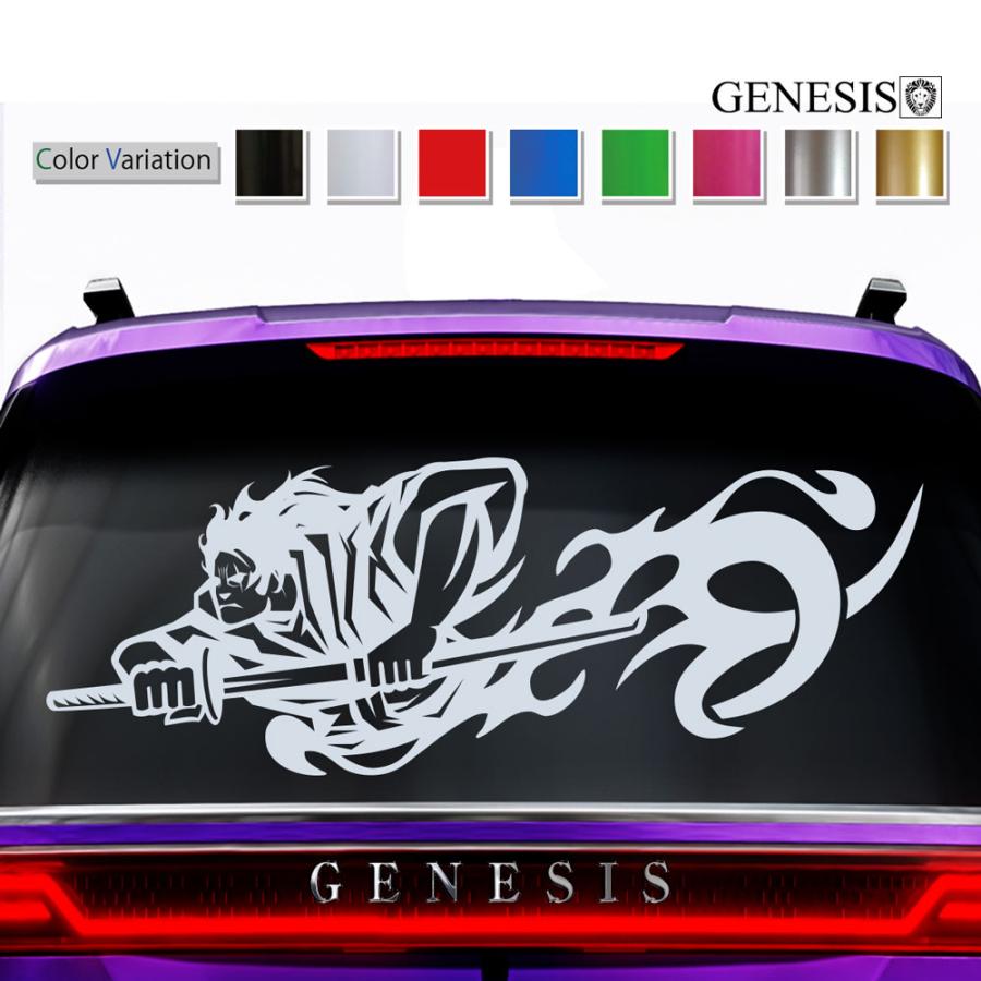 車 ステッカー かっこいい リア デカール 和柄 侍 カスタム 大きい カーステッカー 車用 カスタム 上質 バイナルグラフィック 愛車 全8色 32 Rear32 バイナルグラフィックのgenesis 通販 Yahoo ショッピング