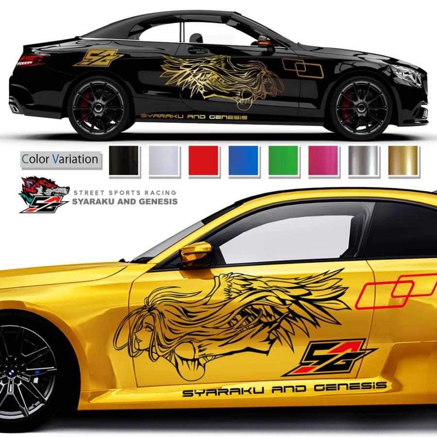 女神 サイド デカール 車 ステッカー バイナルグラフィック JDM