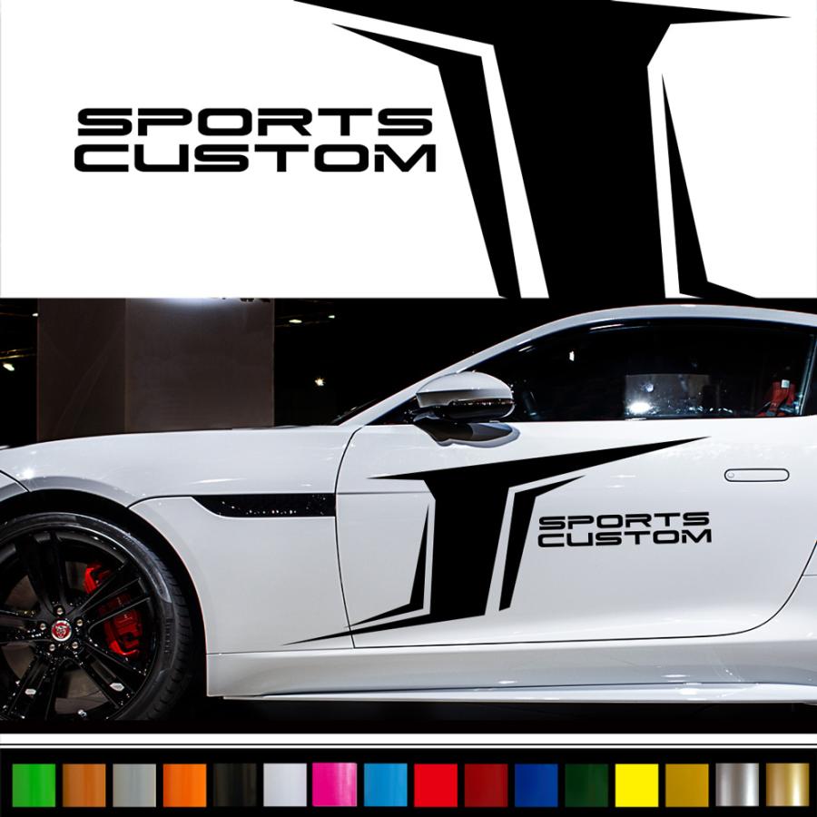 カーステッカー バイナルグラフィック 車 デカール「ブラック」 scc05