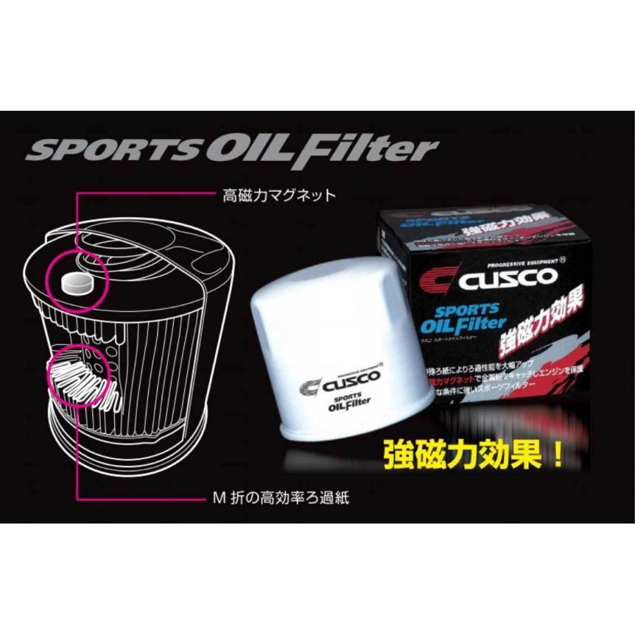クスコ（CUSCO） スポーツオイルフィルター GRヤリス GXPA16/MXPA12