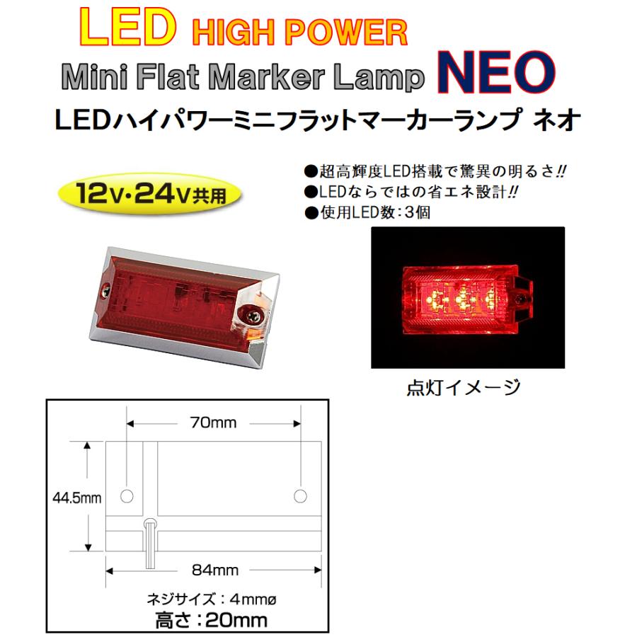 ジェットイノウエNEO LED3 HIGH POWER ミニフラットマーカー ミニフラットマーカーランプNEO | 株式会社ジェット・イノウエ