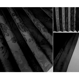 シャルローズ仮眠カーテン (ラウンド) 色：ブラック 巾240cm×丈