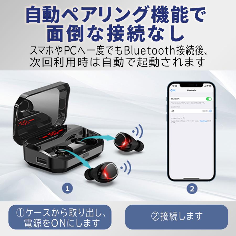 ワイヤレスイヤホン bluetooth5.3 イヤホン bluetooth ワイヤレス iphone 両耳 android 高音質 防水 マイク｜syasya-shopping｜15