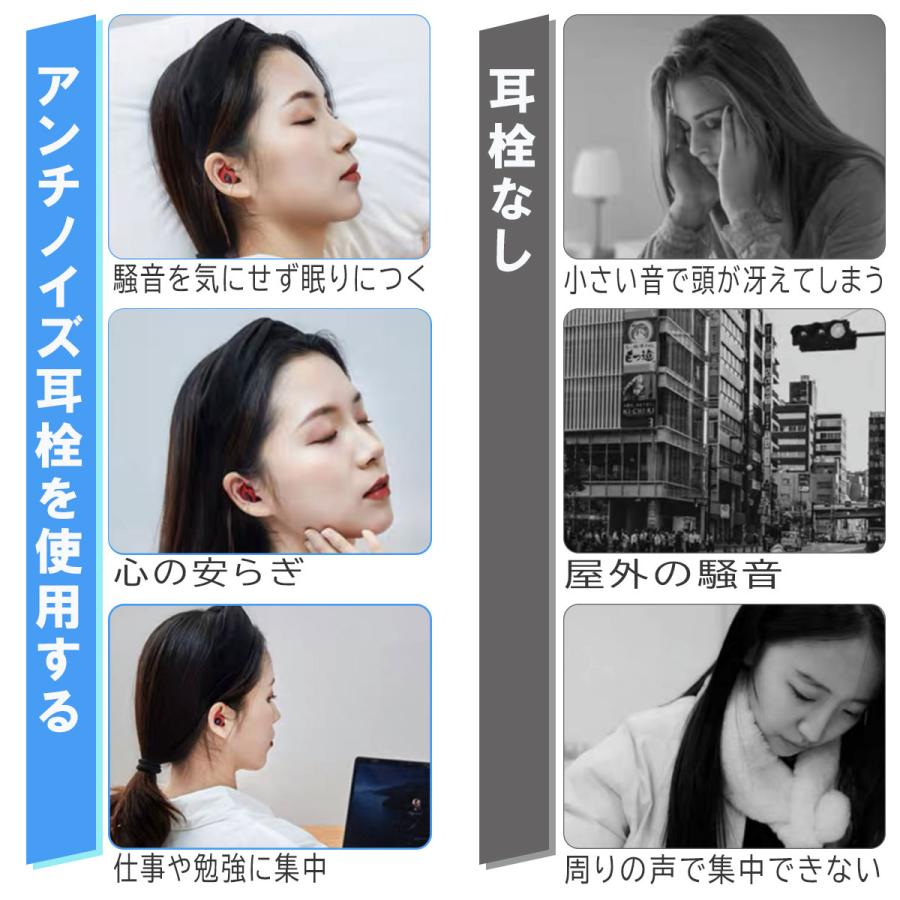 耳栓 睡眠 最強 防音 高性能 遮音 「睡眠の専門家監修」 いびき 睡眠用 アラーム音 快眠グッズ｜syasya-shopping｜17