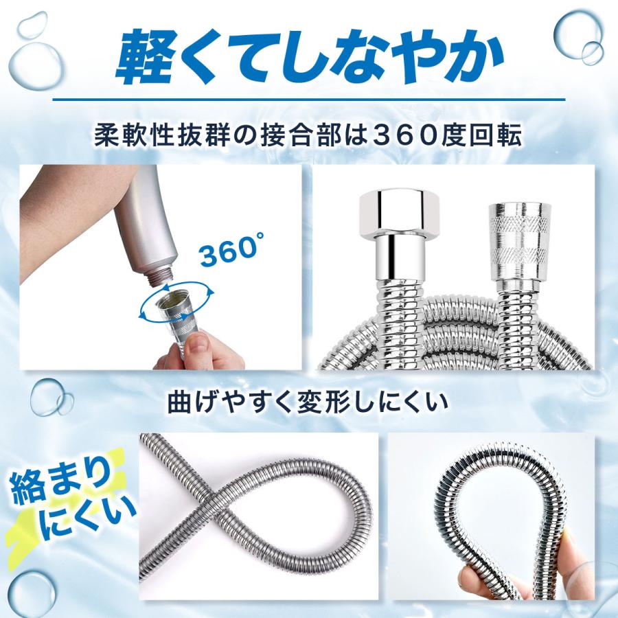 INAX シャワーヘッド 2mホース付き シャワーヘッド+ホースセット(メタル調/スイッチ付エコフル