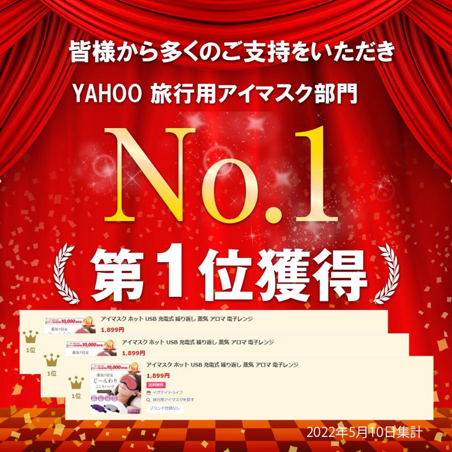 ホットアイマスク アイマスク ホット Usb 給電式 繰り返し 蒸気 アロマ 電子レンジ Hoteyemask イグナイトライフ 通販 Yahoo ショッピング