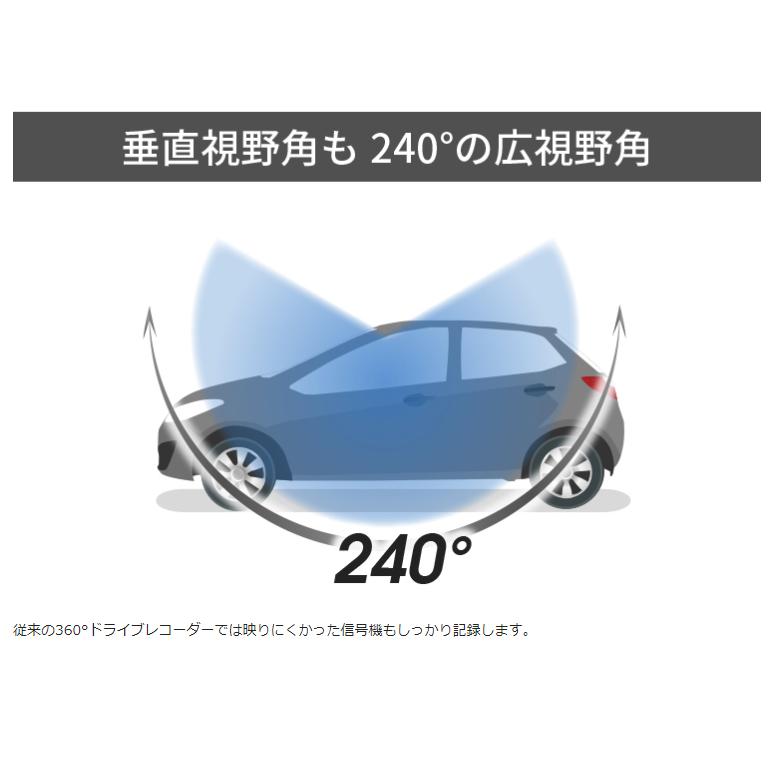 コムテック（Comtec） ドライブレコーダー 360度 HDR360GS 前後左右