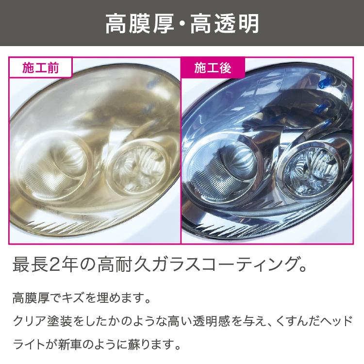 ペルシード ヘッドライトクリーナー&クリアガラスコーティングセット