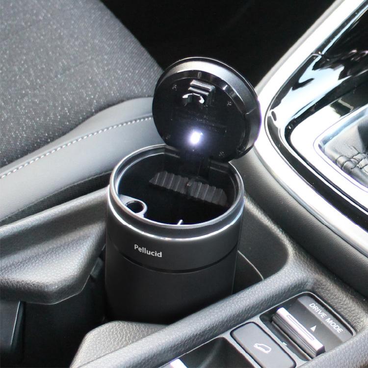 ペルシード 灰皿 車 メタルシンプルアッシュトレイ ブラック 高品質