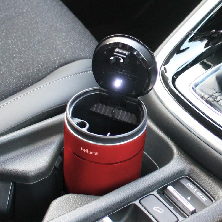 ペルシード 灰皿 車 メタルシンプルアッシュトレイ レッド 高品質