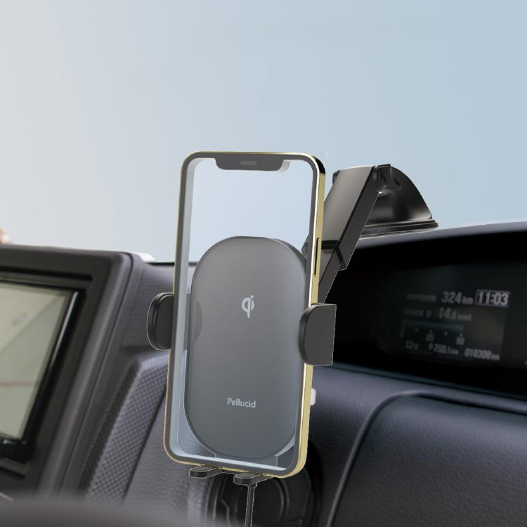 ☆充電スマホホルダースタイリッシュ、車内の最適アイテム 楽天市場】【1年保証】ワイヤレス充電 車載スマホホルダー