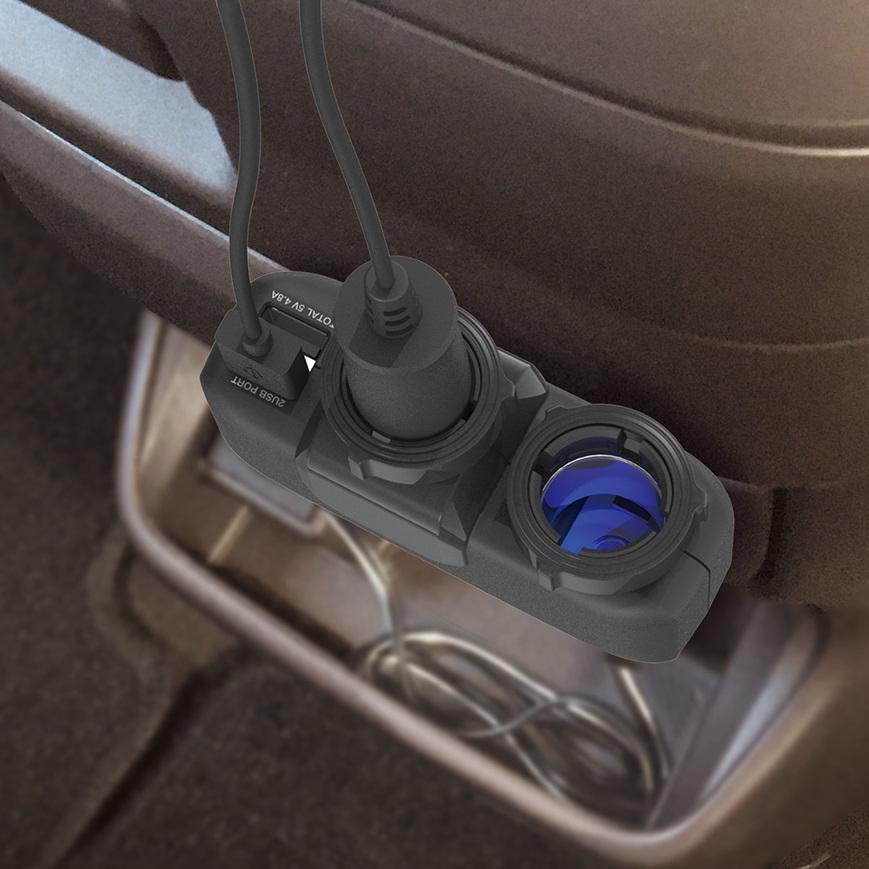 ペルシード 【新商品】ペルシード 2USB 2ソケット 充電器 セパレート