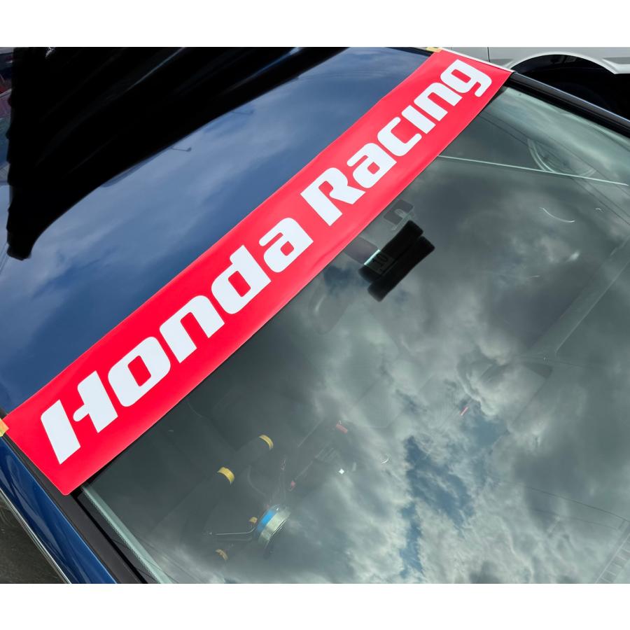ホンダ（HONDA） HONDA Racing フロントウィンドーステッカー 赤地×白