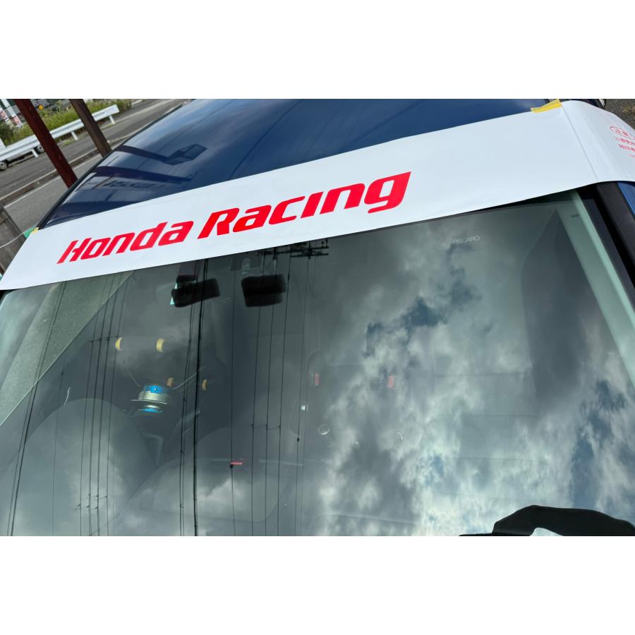 ホンダ（HONDA） HONDA Racing フロントウィンドウステッカー 白地×赤