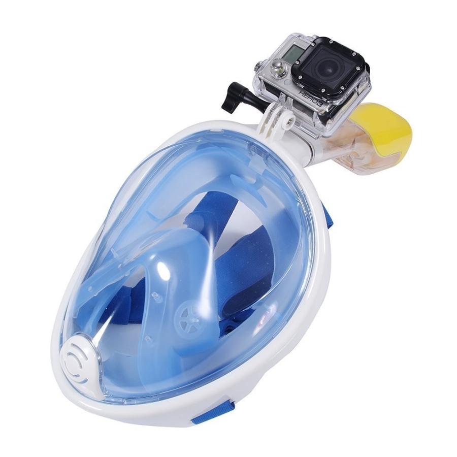 GOPRO HERO7 HERO6 HERO5 DJI Osmo Action SJCAM対応  180°シュノーケルマスク スキューバダイビングマスク フルフェイス型 |  | 01