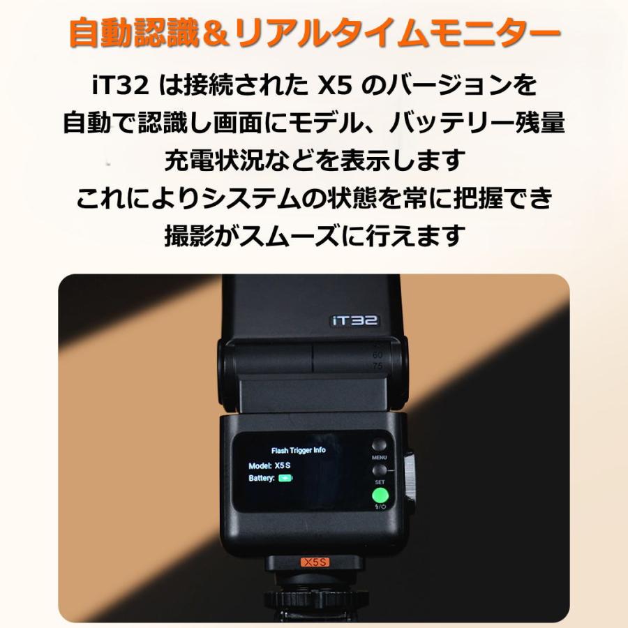 正規代理店品 Godox iT32 SONY ソニー用 ストロボ X5Sコマンダーセット オン/オフカメラ両対応 軽量 高速1.5秒リサイクル TTL・HSS対応 | GODOX | 03