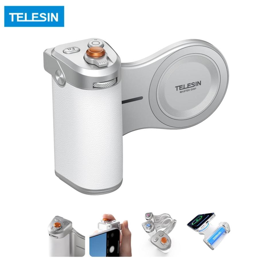TELESIN マグネット スマホカメラグリップ ズーム機能 APP制御 カメラ