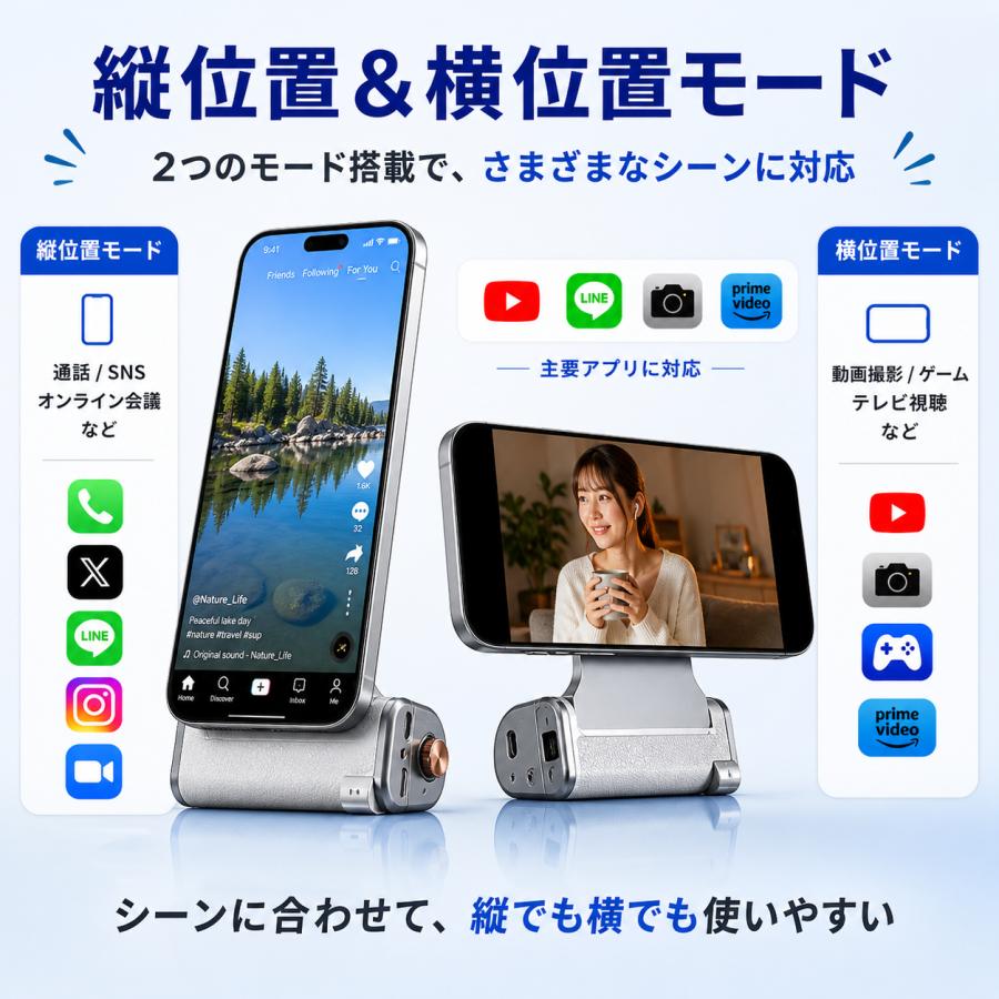 TELESIN マグネット スマホカメラグリップ ズーム機能 APP制御 カメラ