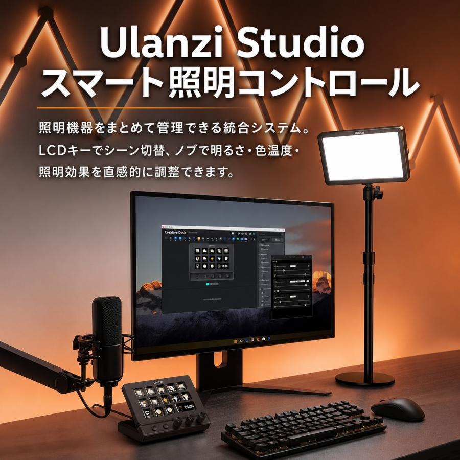 Ulanzi D200X ストリームコントローラー【3つノブ+ 8-in-1ドック搭載