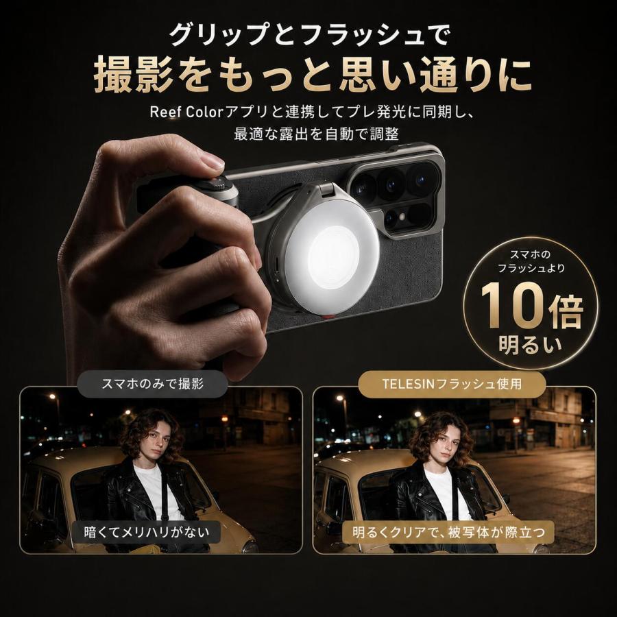TELESIN Samsung Galaxy S26 Ultra 対応 Phone Camera Master Grip Kit