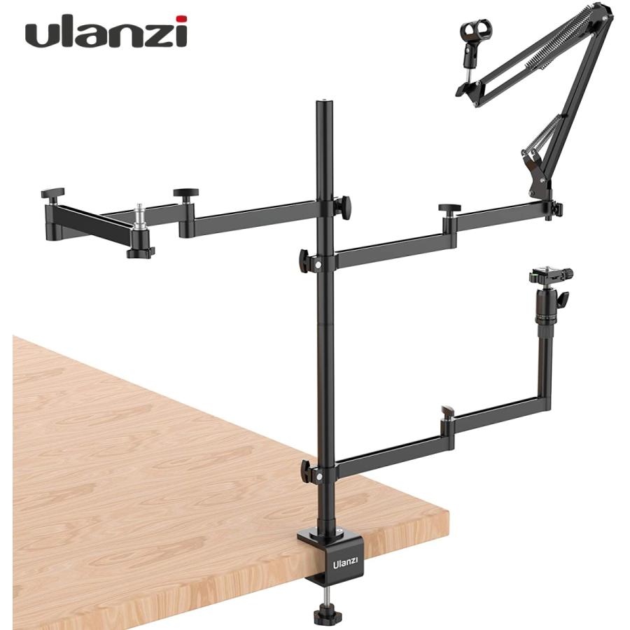 Ulanzi セルフィー ライブスタンド セット マイクスタンド LEDビデオ