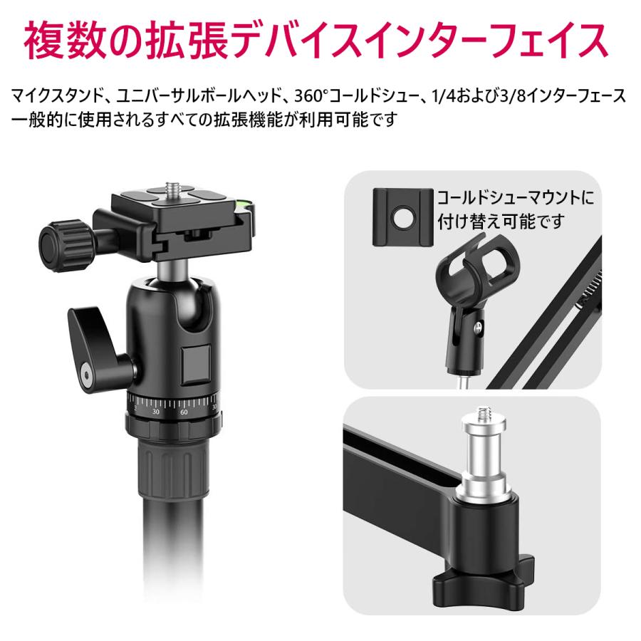 Ulanzi セルフィー ライブスタンド セット マイクスタンド LEDビデオ