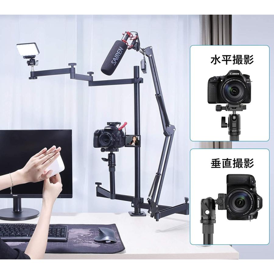 Ulanzi セルフィー ライブスタンド セット マイクスタンド LEDビデオ