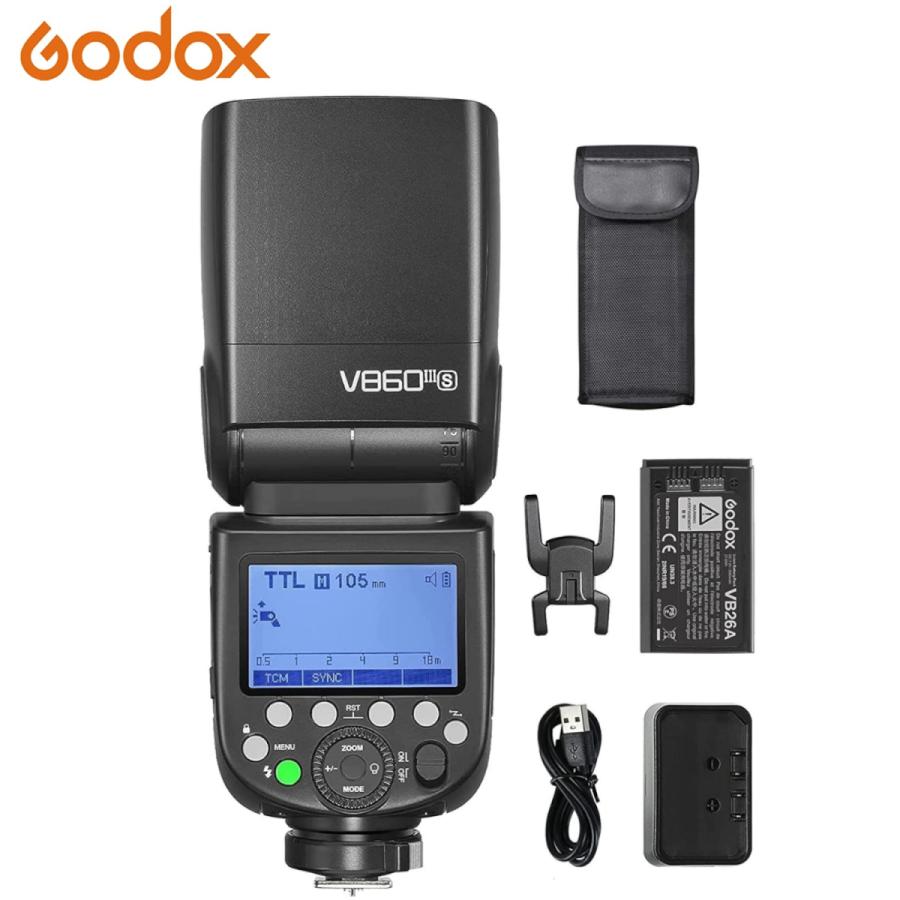 日本正規代理店品 GODOX V860III-S カメラフラッシュ 2.4Gワイヤレス伝送内蔵 TTL HSS 1/8000s 高速同期 明るさ調節可能 Sonyソニー一眼レフカメラ用｜syh