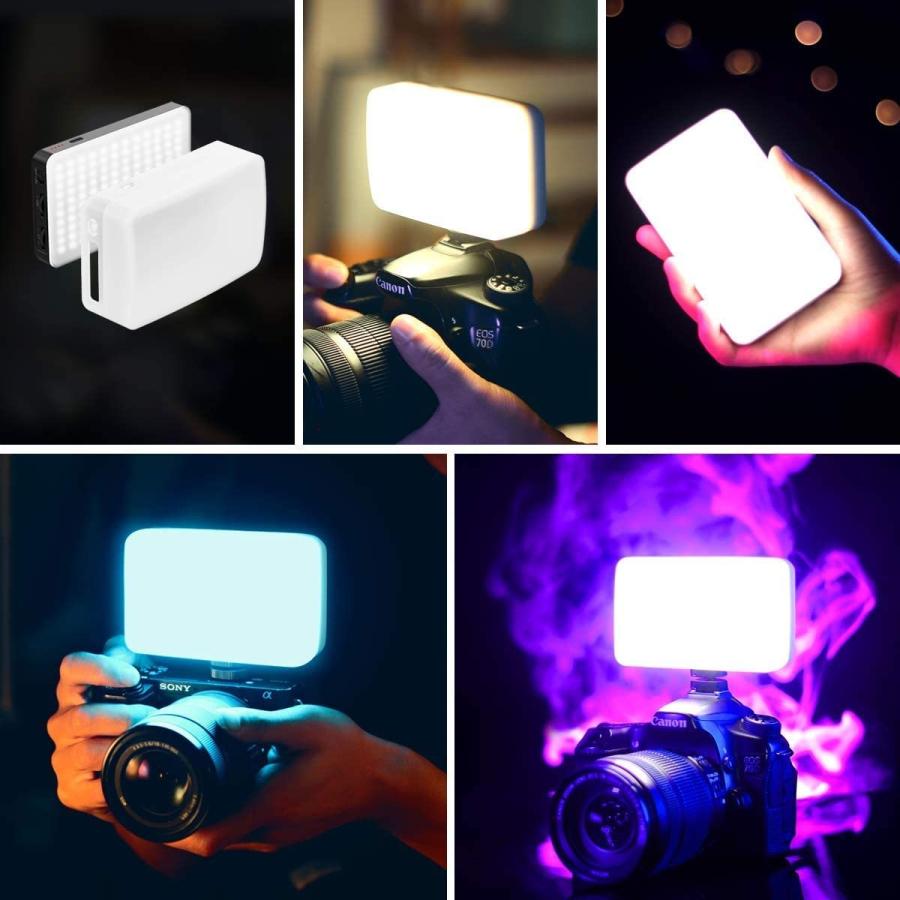 Ulanzi VL120 LED ビデオライト RGB効果の色紙付き 3100mAh USB