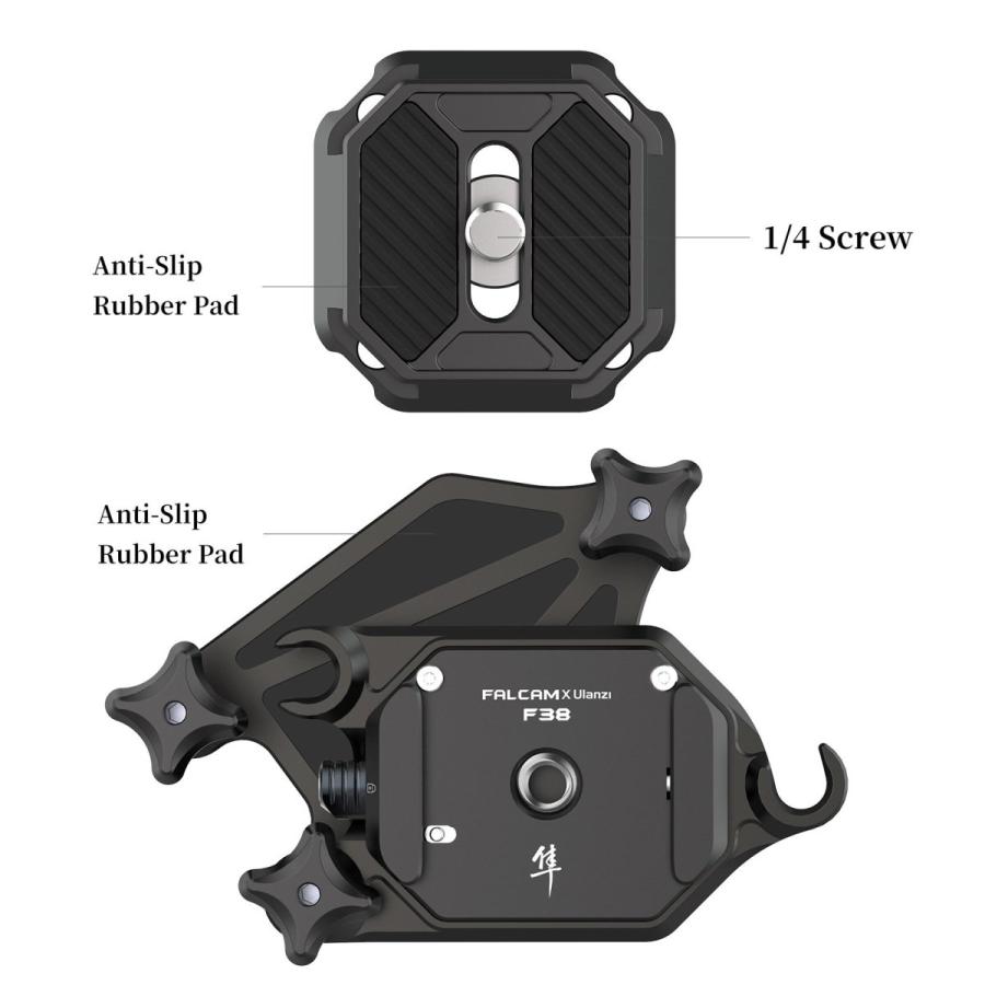 Falcam カメラホルスター カメラホルダー バックパッククリップ Arca-Swiss規格1/4ネジプレートクイックリリースクランプ ULANZI F38-3｜syh｜02