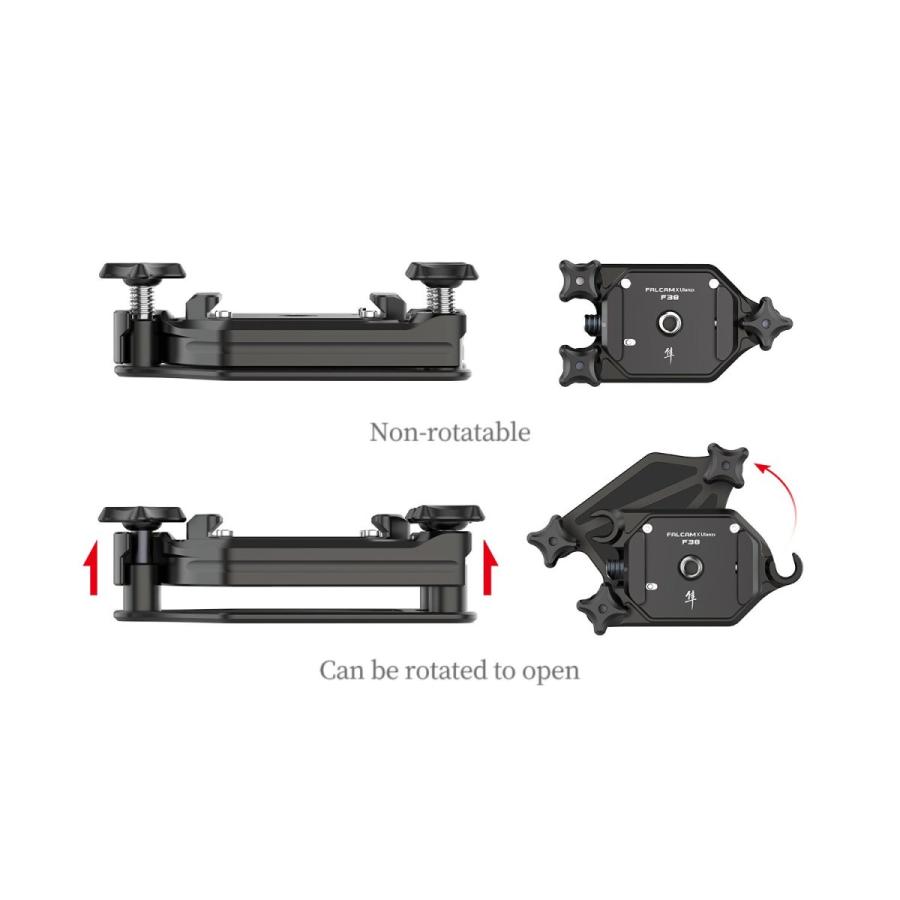 Falcam カメラホルスター カメラホルダー バックパッククリップ Arca-Swiss規格1/4ネジプレートクイックリリースクランプ ULANZI F38-3｜syh｜03