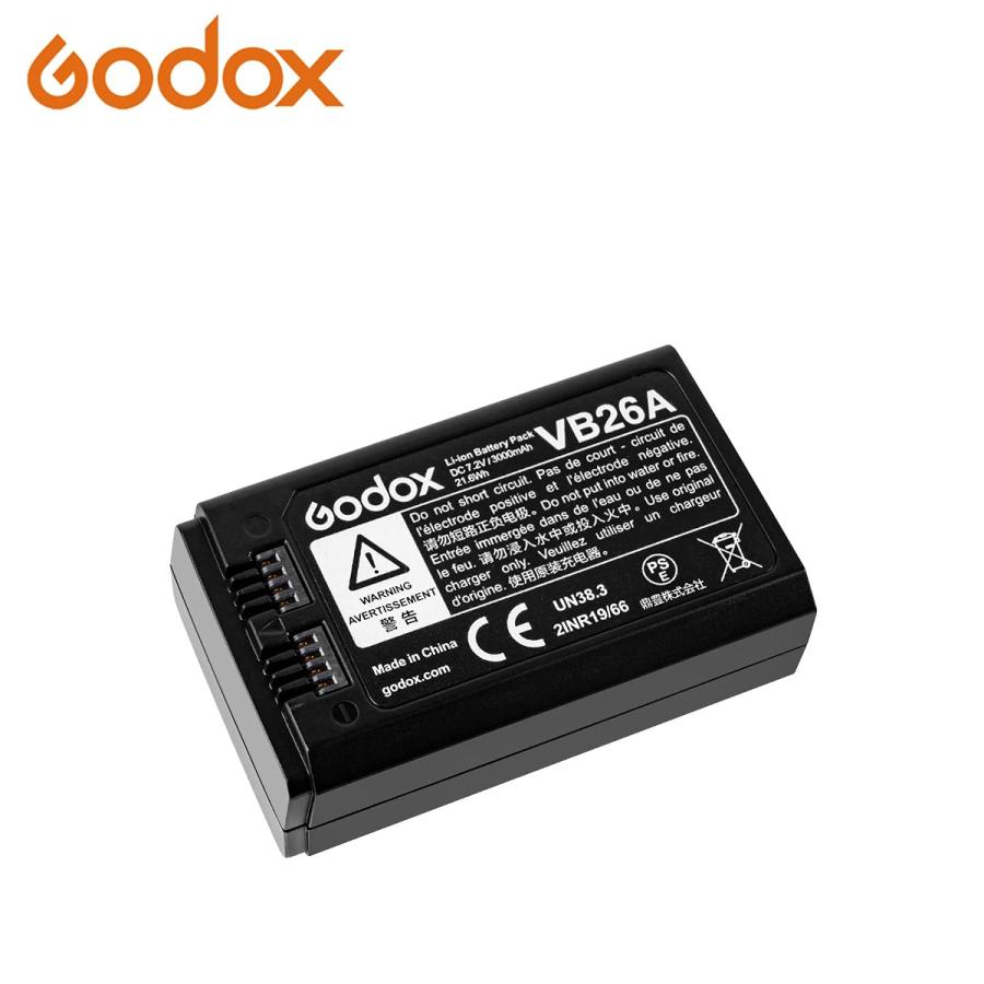 日本正規代理店品　GODOX ゴドックス VB26A リチウムイオン電池 充電式バッテリー Godox V1 フラッシュ、Godox V860III フラッシュ用｜syh