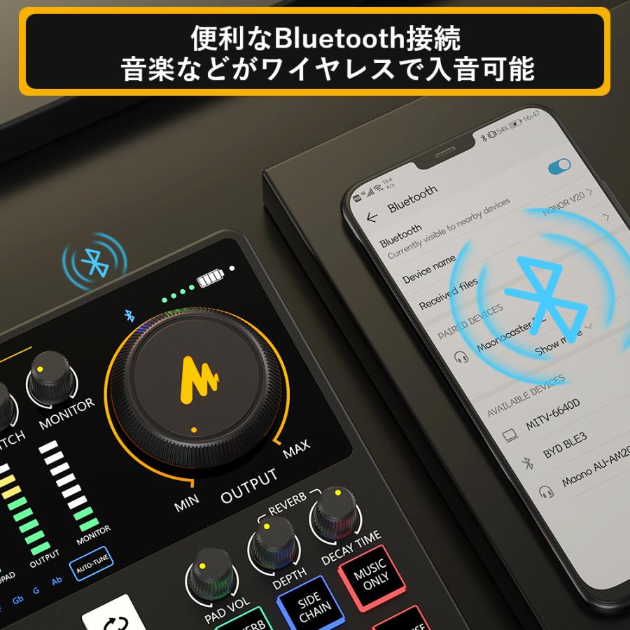 新型 MAONO CASTER AME2A  ポッドキャスター XLR端子 配信用ミキサー オーディオインターフェイス ライバー ストリーミング ゲーム実況 Youtuber ユーチューバー｜syh｜06