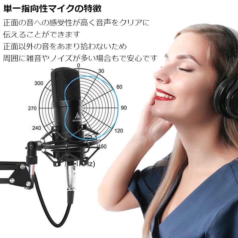 MAONO コンデンサーマイク パソコン iphone iPad スマートフォン 高