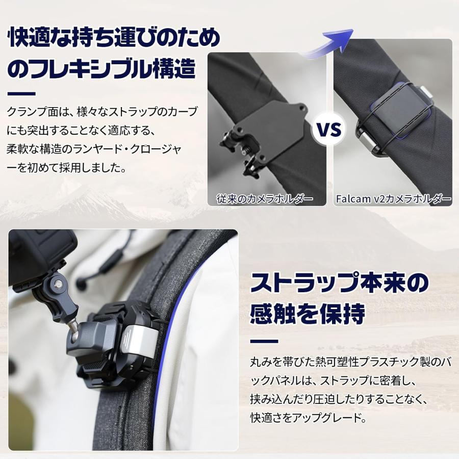 Falcam F38 バックパックストラップクリップ カメラホルダー Falcam F38 バックパックストラップクリップ カメラホルダー