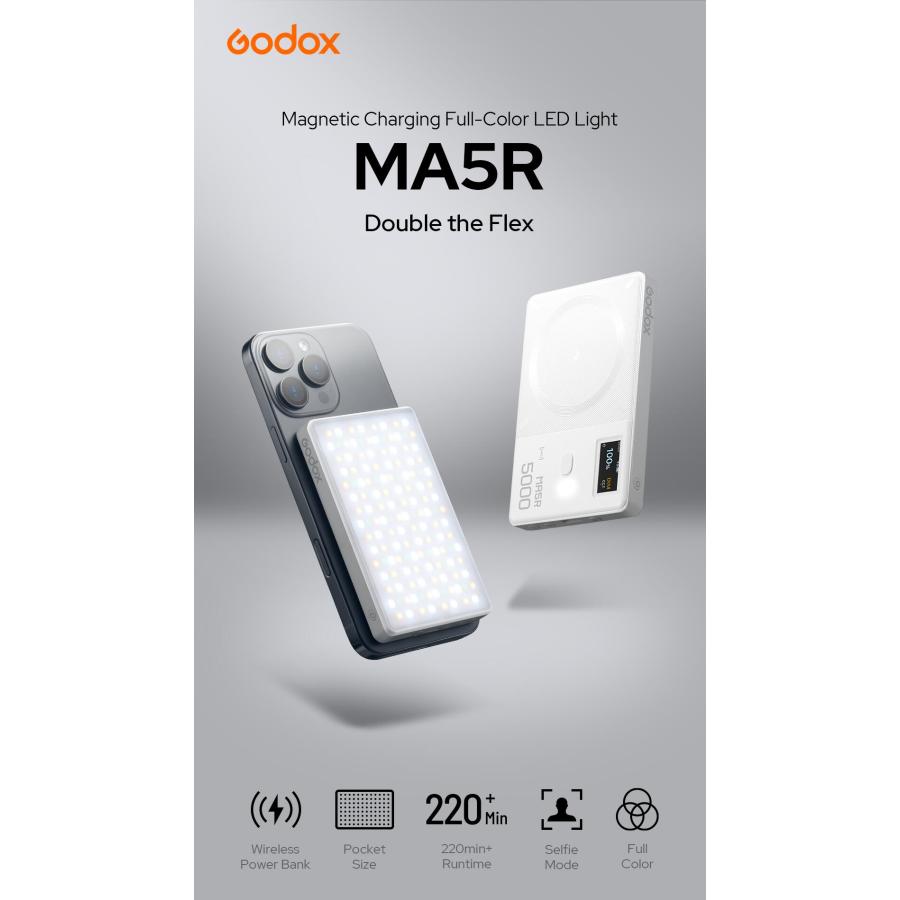 GODOX（ゴドックス） 日本正規代理店品 Godox MA5R RGB撮影ライト 白