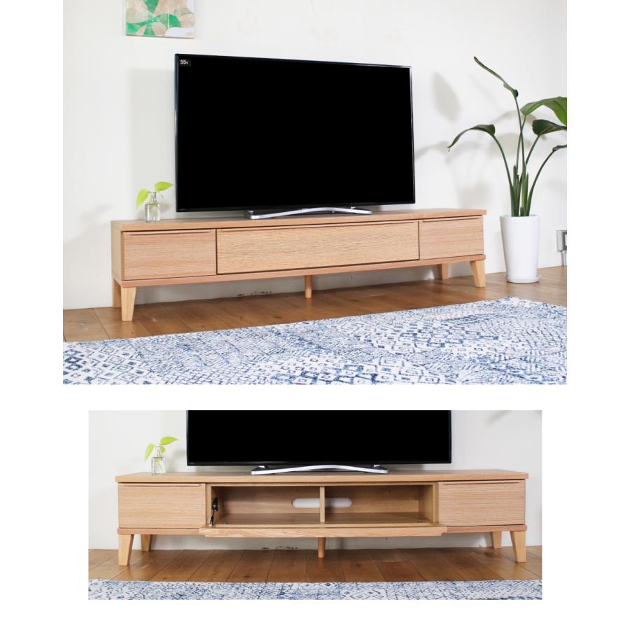【極美品／大川家具】北欧テイスト/テレビボード/ナチュラル165cm 国産 日本製 テレビ台 おしゃれ 無垢 190 大川家具 完成品 テレビ
