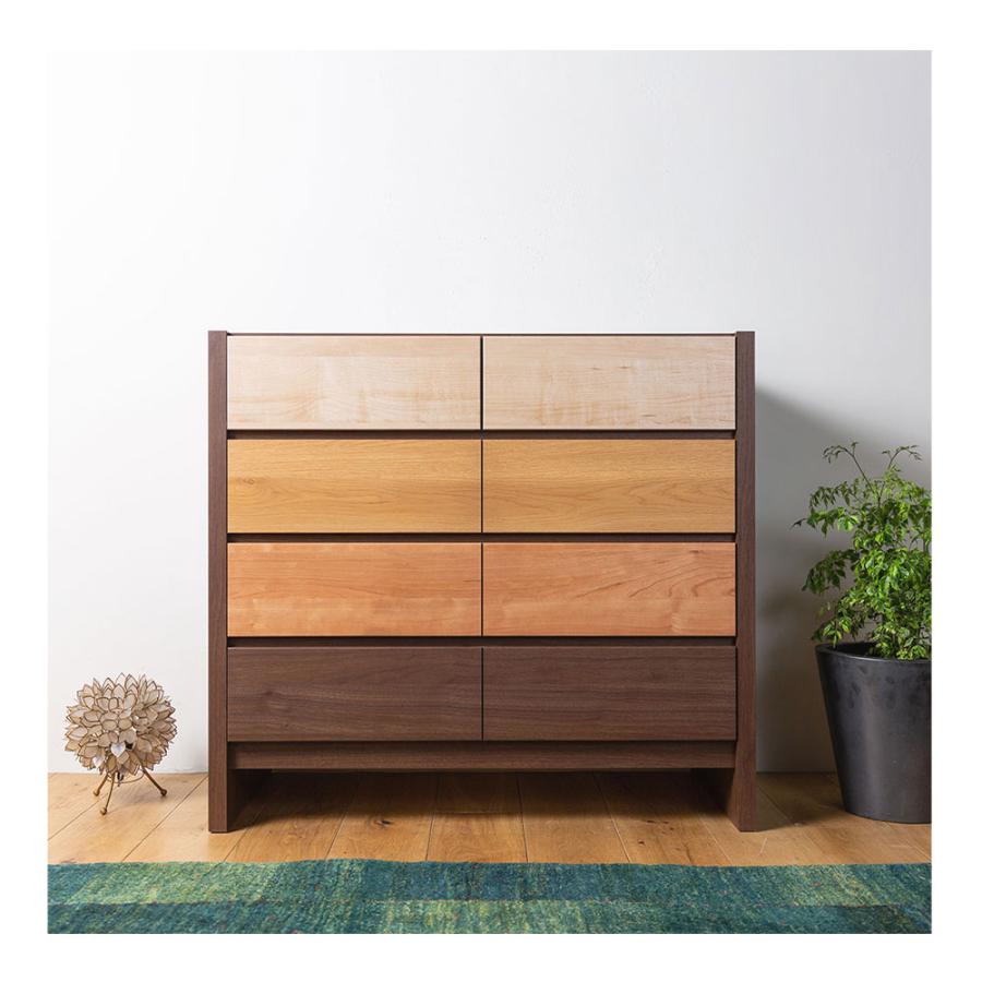 チェスト タンス 棚 おしゃれ 北欧 幅90 大川家具 木製 ローチェスト