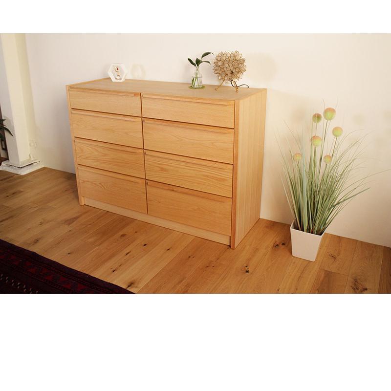 チェスト タンス おしゃれ 北欧 4段 幅124 木製 収納ボックス たんす