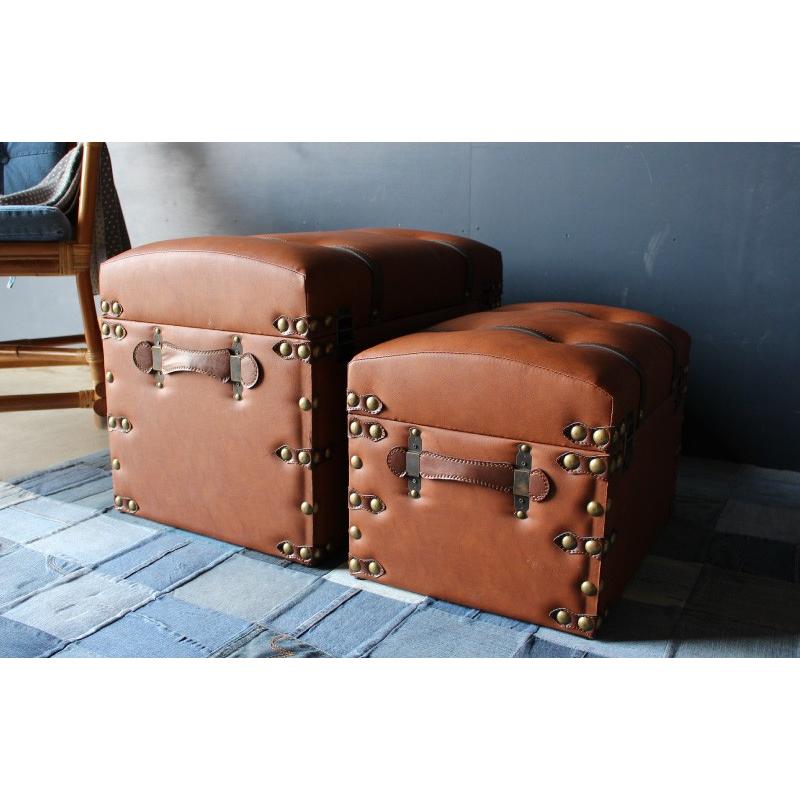 トランク スツール 収納ボックス トランクスツール 2個セット