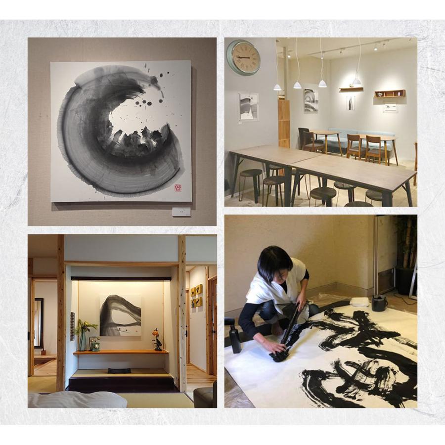象　アート　ファブリックパネル ファブリックパネル 墨象アートパネル ファブリックボード 単品